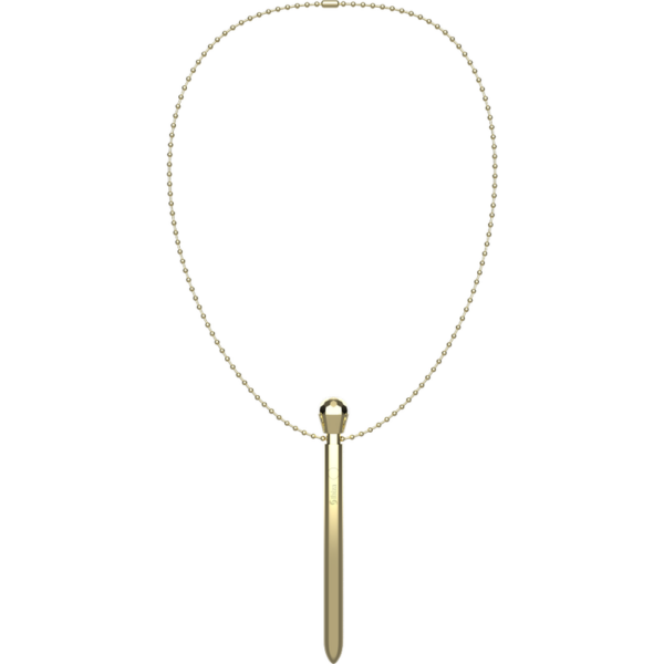 Ibiza Pocket Necklace — Clitoral Stimulator, Rechargeable, Gold — Bullet Vibrators — view 2