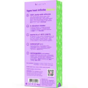 B Swish Bgee Heat Infinite Deluxe — Vibrator, Heated, Lavender — Classic Vibrators — view 3