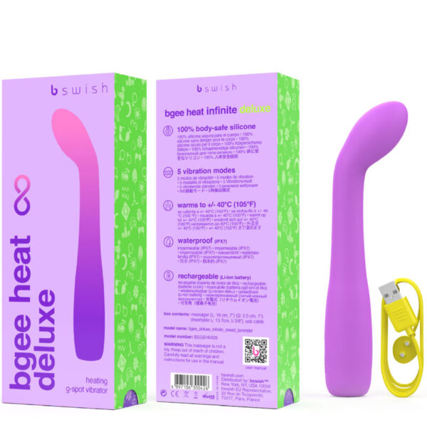 B Swish Bgee Heat Infinite Deluxe — Vibrator, Heated, Lavender — Classic Vibrators — view 4