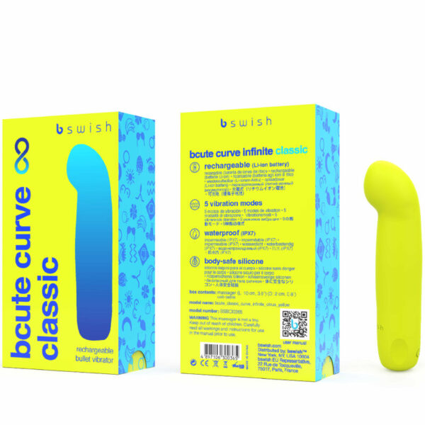 B Swish Bcute Curve Infinite — G-Spot Vibrator, Yellow — Clitoral Stimulators — view 3