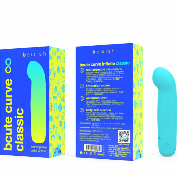 B Swish Bcute Curve Infinite — G-Spot Vibrator, Blue — Clitoral Stimulators — view 2