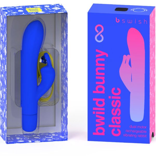 B Swish Bwild Bunny Infinite — Rabbit Vibrator, Waterproof, Blue — Clitoral Stimulators — view 2