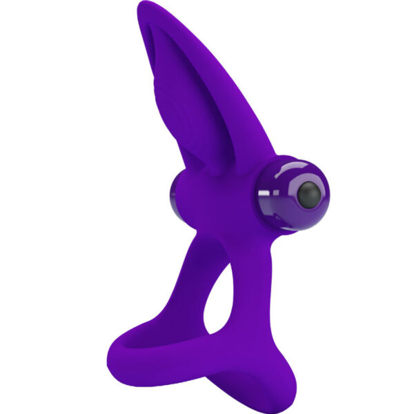 Pretty Love — Vibrating Cock Ring, Dolphin, Violet — Cock Rings — view 8