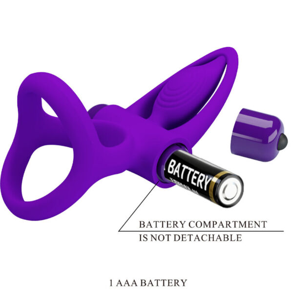 Pretty Love — Vibrating Cock Ring, Dolphin, Violet — Cock Rings — view 5
