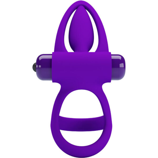 Pretty Love — Vibrating Cock Ring, Dolphin, Violet — Cock Rings — view 2