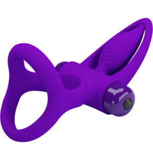 Pretty Love — Vibrating Cock Ring, Dolphin, Violet — Cock Rings — view 4