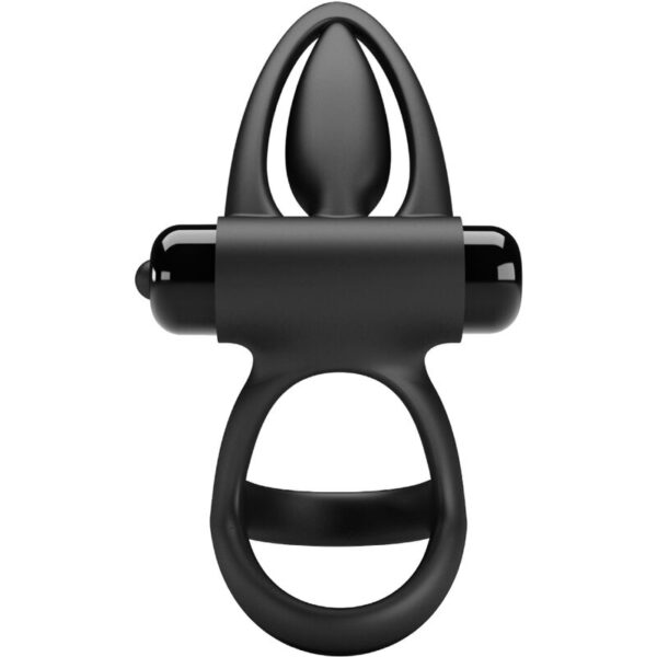 Pretty Love — Vibrating Cock Ring, Dolphin, Black — Cock Rings — view 5