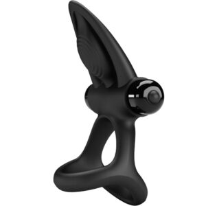 Pretty Love — Vibrating Cock Ring, Dolphin, Black — Cock Rings — view 4