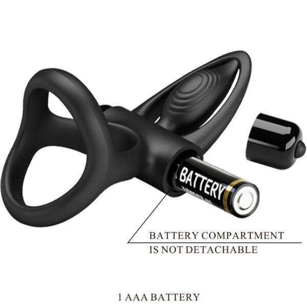 Pretty Love — Vibrating Cock Ring, Dolphin, Black — Cock Rings — view 8