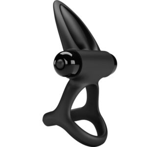 Pretty Love — Vibrating Cock Ring, Dolphin, Black — Cock Rings — view 2