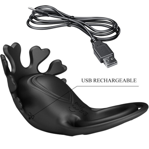 Pretty Love Ruben — Vibrating Cock Ring, Rechargeable, Black — Cock Rings — view 6