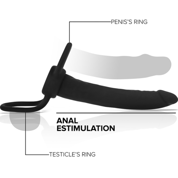 Mythology Cobi Onyx — Cock Ring, With Anal Dildo — Cock Rings — view 5
