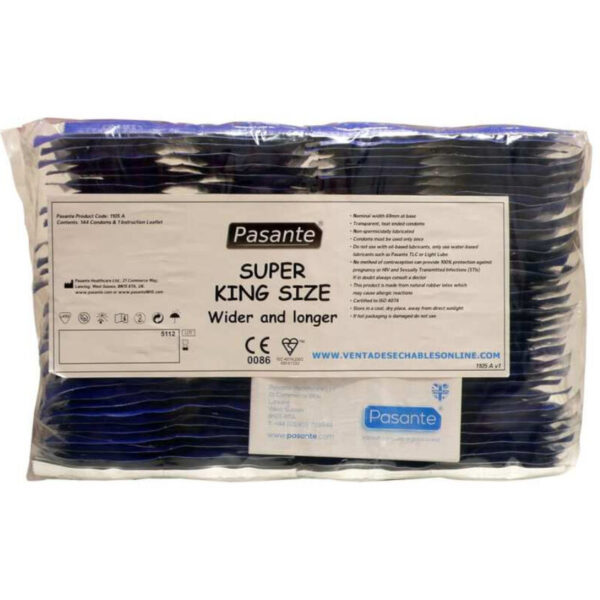 Pasante Super King XXL — Large Condoms, 144 Pack — Bulk Condom Packs — view 3