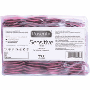 Pasante Sensitive Feel — Ultra Thin Condoms, 144 Pack, Bag — Bulk Condom Packs — view 3