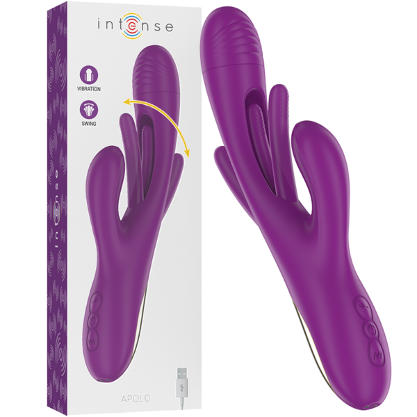 Intense Apolo — Rabbit Vibrator, Waterproof, Purple — Rabbit Vibrators