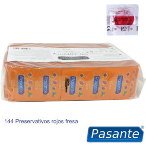 Pasante Strawberry — Flavoured Condoms, 144 Pack — Bulk Condom Packs — view 3