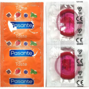 Pasante Strawberry — Flavoured Condoms, 144 Pack — Bulk Condom Packs