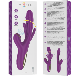 Intense Ateneo — Clit Sucker, Waterproof, Purple — Air Pulse Vibrators — view 4