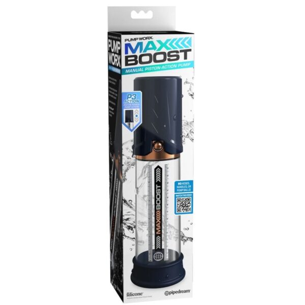 Pump Worx Max Boost — Penis Pump, Blue — Penis Pumps — view 6
