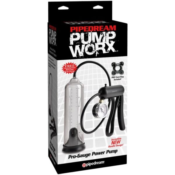 Pump Worx Pro-Gauge Power — Penis Pump, Transparent — Penis Pumps — view 2
