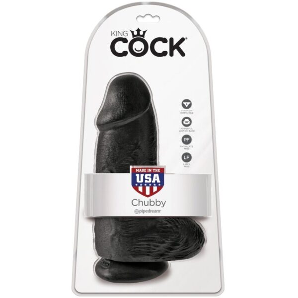 King Cock Chubby — Realistic Dildo, 23 cm, Black — Dildos — view 6