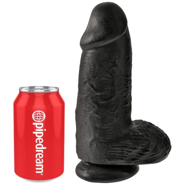 King Cock Chubby — Realistic Dildo, 23 cm, Black — Dildos — view 5