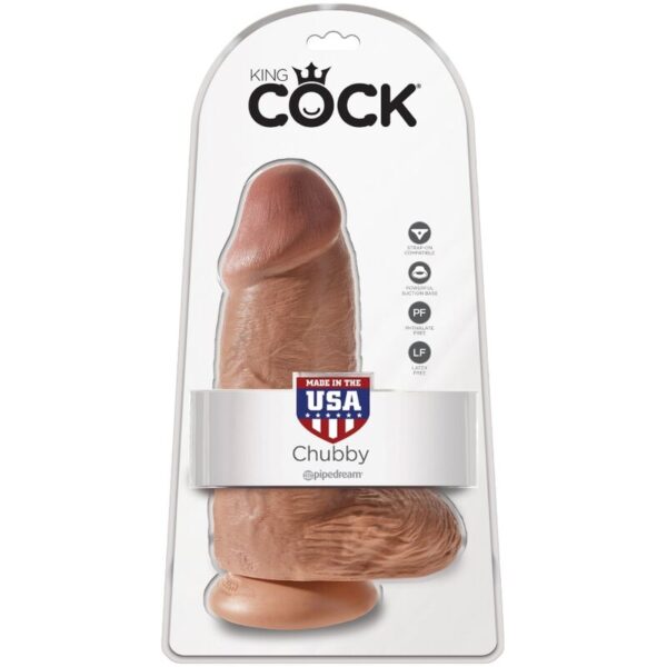 King Cock Chubby — Realistic Dildo, 23 cm, Caramel — Dildos — view 6