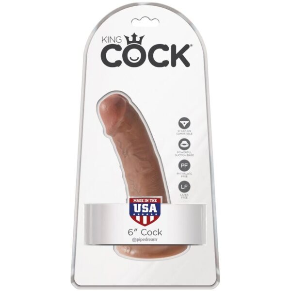King Cock — Realistic Dildo, 15 cm, Caramel — Dildos — view 6