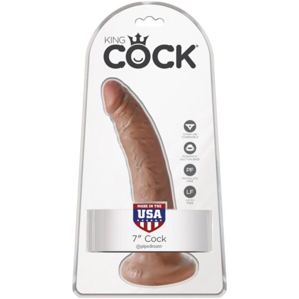 King Cock — Realistic Dildo, 17.5 cm, Caramel — Dildos — view 5