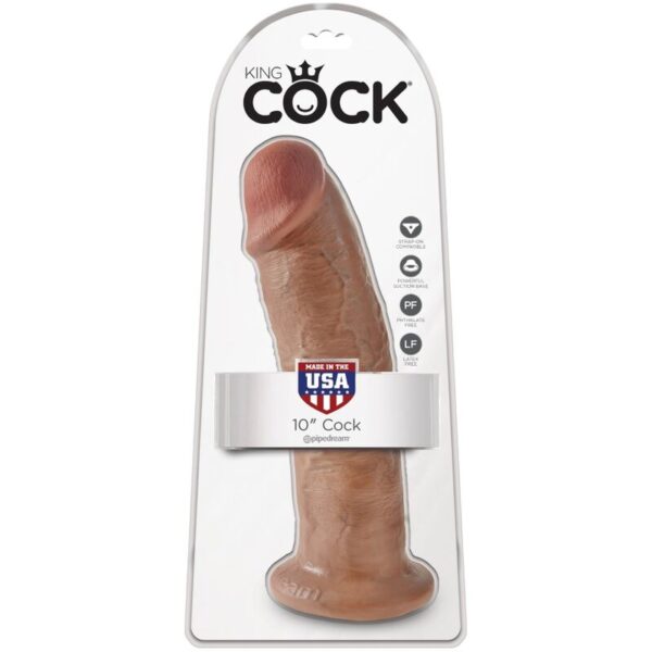 King Cock — Realistic Dildo, 24 cm, Caramel — Dildos — view 6