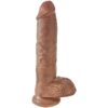 King Cock with Balls — Realistic Dildo, 19.8 cm, Caramel — Dildos