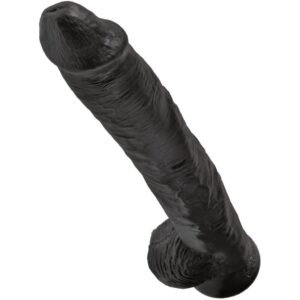 King Cock with Balls — Realistic Dildo, 30.5 cm, Black — Dildos — view 4