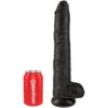 King Cock with Balls — Realistic Dildo, 30.5 cm, Black — Dildos