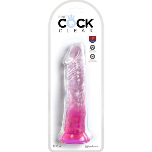 King Cock Clear — Realistic Dildo, 19.7 cm, Pink — Dildos — view 2