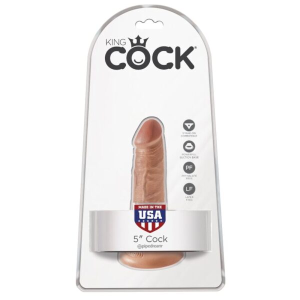 King Cock — Realistic Dildo, 12 cm, Caramel — Dildos — view 2