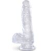 King Cock Clear with Balls — Realistic Dildo, 13.5 cm — Dildos