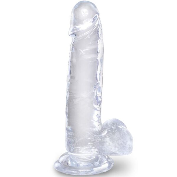 King Cock Clear with Balls — Realistic Dildo, 15.2 cm — Dildos