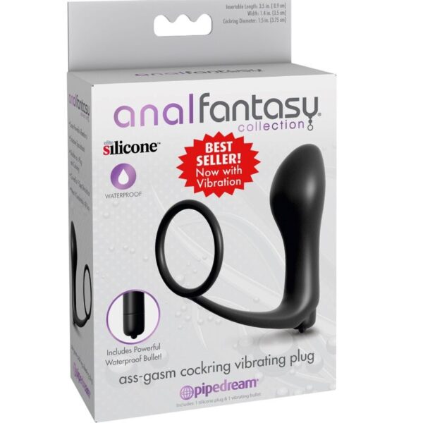 Anal Fantasy Elite Collection Ass-Gasm — Vibrating Cock Ring — Cock Rings — view 3