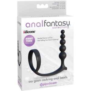 Anal Fantasy Elite Collection Ass-Gasm — Cock Ring, Beaded — Anal Beads — view 4