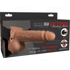 Fetish Fantasy Series — Vibrating Strap-On, Rechargeable, 17.8 cm — Hollow Strap-Ons — view 3