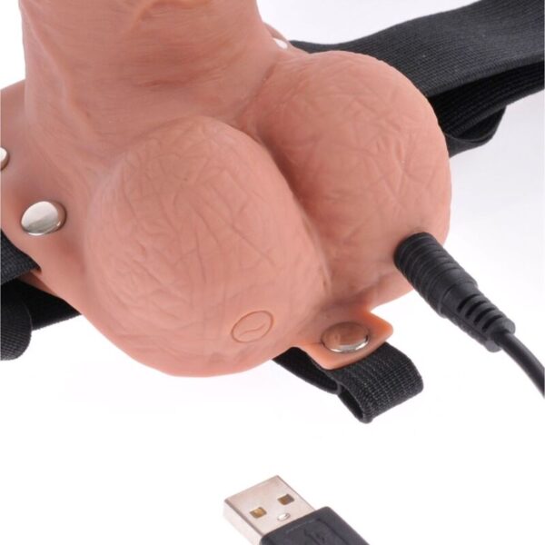 Fetish Fantasy Series — Vibrating Strap-On, Rechargeable, 17.8 cm — Hollow Strap-Ons — view 2