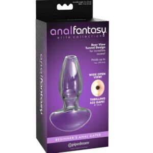 Anal Fantasy Elite Collection Gaper — Glass Butt Plug, S — view 4