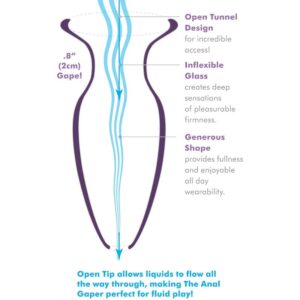 Anal Fantasy Elite Collection Gaper — Glass Butt Plug, S — view 2