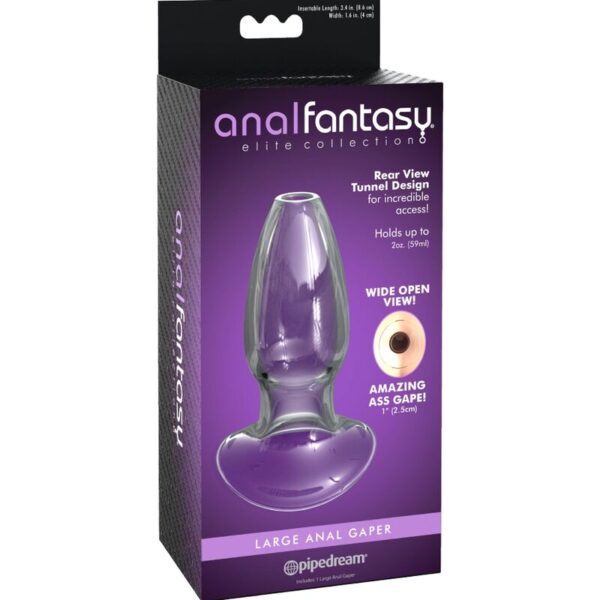 Anal Fantasy Elite Collection Gaper — Glass Butt Plug, M — view 2