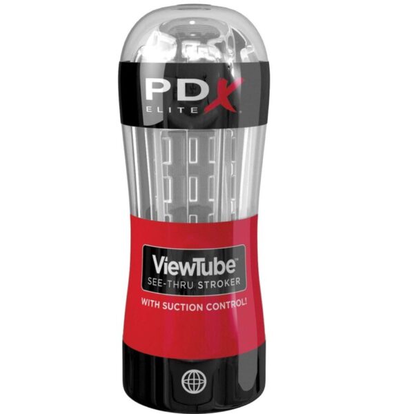 PDX Elite ViewTube Control — Male Masturbator, Transparent — Male Masturbators