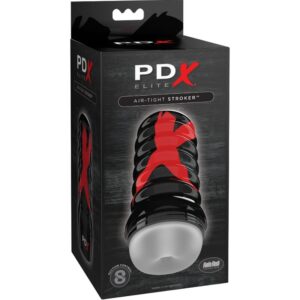 PDX Elite Air-Tight Stroker — Male Masturbator, Clear — Male Masturbators — view 2