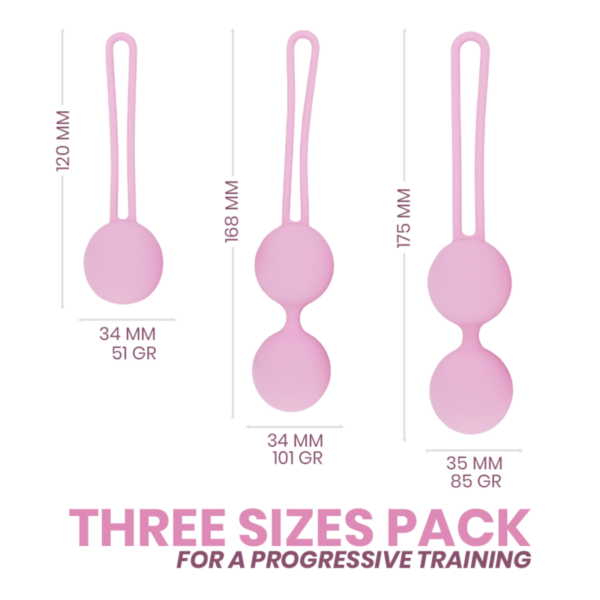 Intimichic Pelvis Health II — Kegel Weights, Silicone, Set of 3 — Kegel Balls & Ben Wa Balls — view 3