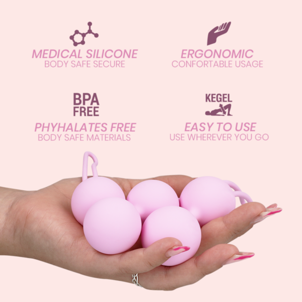 Intimichic Pelvis Health II — Kegel Weights, Silicone, Set of 3 — Kegel Balls & Ben Wa Balls — view 5