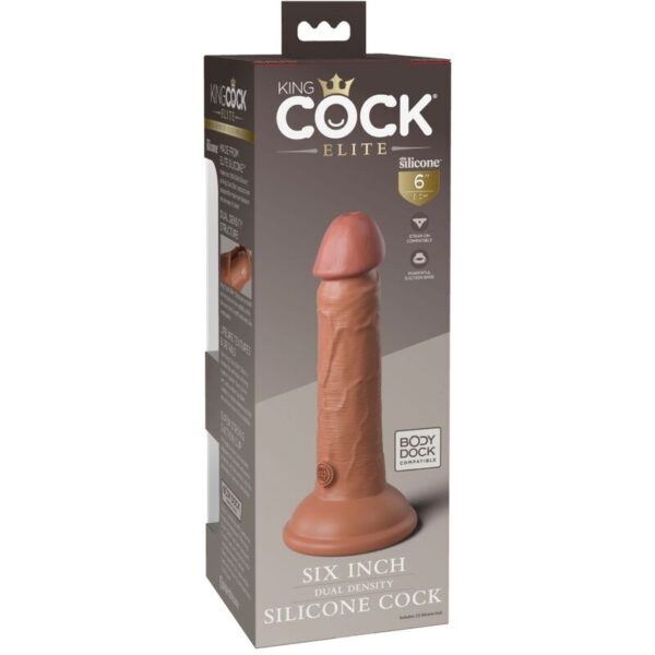 King Cock Elite — Realistic Dildo, Dual Density, 15.2 cm, Caramel — Dildos — view 3
