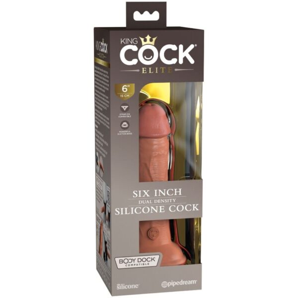 King Cock Elite — Realistic Dildo, Dual Density, 15.2 cm, Caramel — Dildos — view 4